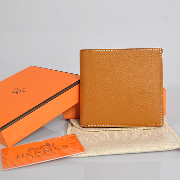 H006 Hermes in pelle uomini Portafoglio clemence a Camel